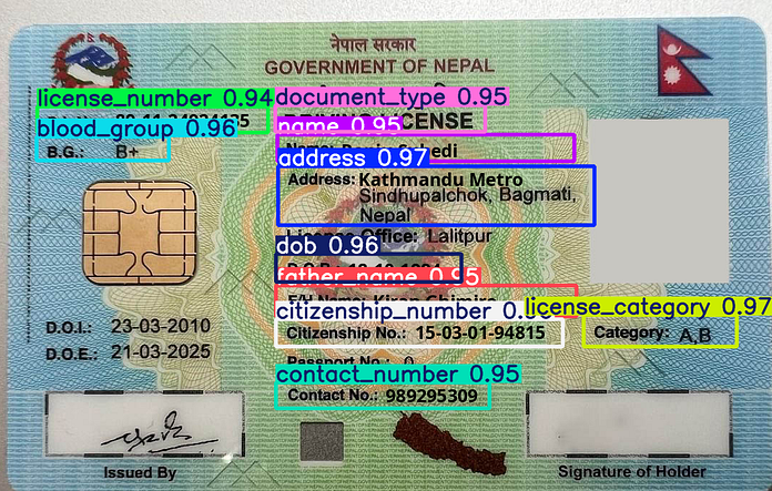 Model Correctly Identified and Labeled Each Field